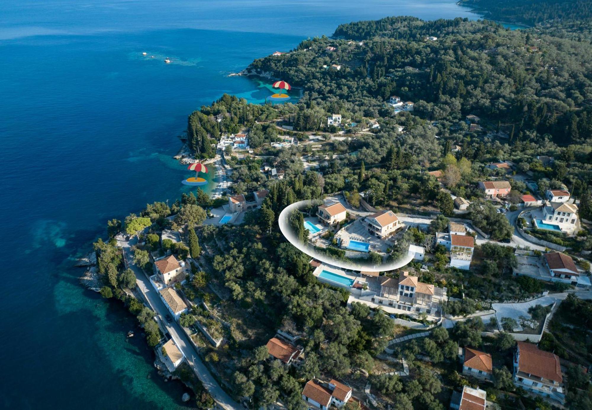 Pangolas Apartments Paxos Longós Exteriör bild
